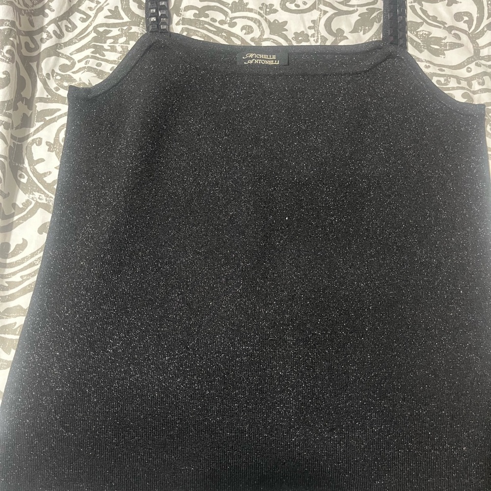 Black Sparkle Tank Top